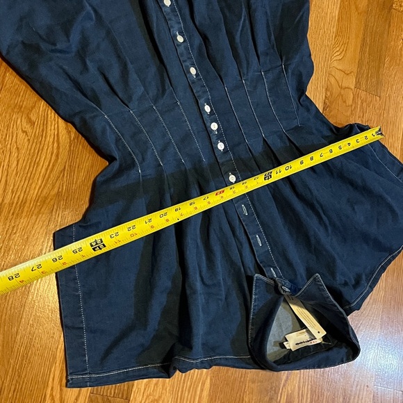 Anthropologie x Exquise The Tobie Button-Front Pleated Shirt Dress Denim LP NWT - Picture 9 of 15